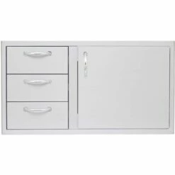 BBQ Direct Outdoor 3-Piece Kitchen Set With Access Door & Triple Drawer Combo And Access Door & Triple Drawer And Outdoor Rated Drop-In Bar Sink -BBQDIRECT Sales bbq 260 ddc 39