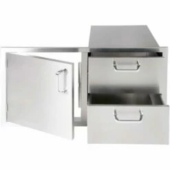 BBQ Direct Outdoor Kitchen 3-Piece Set With Access Door & Double Drawer Combo & Triple Access Drawer & Outdoor Rated Drop-In Bar Sink -BBQDIRECT Sales bbq 260 ddc thumb 2