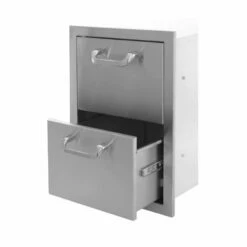 BBQ Direct Outdoor Kitchen 4 Piece Set With 30-Inch Double Door & Single Drawer Combo & 16-Inch Double Access Drawer -BBQDIRECT Sales bbq 260 drw2 thumb 2