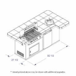 Bull BBQ Island -BBQDIRECT Sales bbq island dims angle