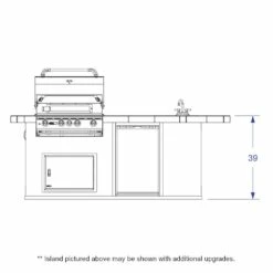 Bull BBQ Island -BBQDIRECT Sales bbq island dims front