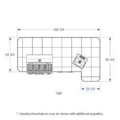 Bull BBQ Island -BBQDIRECT Sales bbq island dims top