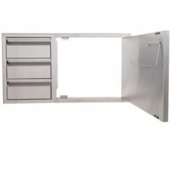 Buck Grill 40" Grill Package With Cover, Door/3-Drawer Combo And Island Vents -BBQDIRECT Sales be 1 3 39 front dooropen dsc7763 clean