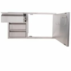 Buck Grill 40" Grill Package With Cover, Door/3-Drawer Combo And Island Vents -BBQDIRECT Sales be 1 3 39 front drawer dooropen dsc7764 clean