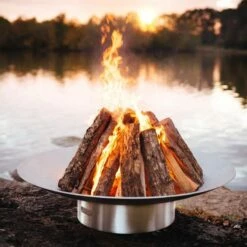 Fire Pit Art 34 Inch Wood Fire Pit - Bella Vita -BBQDIRECT Sales bella vita fire shot 800x800