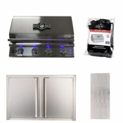 Buck Grill 32" Grill Package With Cover, Access Doors And Island Vents
