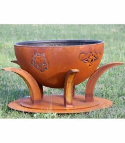 Fire Pit Art 58-Inch Wood Fire Pit - Africa's Big Five -BBQDIRECT Sales big5 3