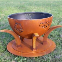 Fire Pit Art 58-Inch Wood Fire Pit - Africa's Big Five