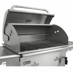 Bull Bison 30-Inch Charcoal Stainless Steel Grill W/Cart - 88000 -BBQDIRECT Sales bison angle close up