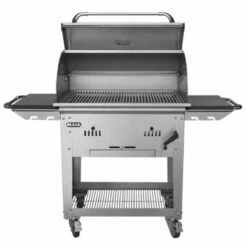 Bull Bison 30-Inch Charcoal Stainless Steel Grill W/Cart - 88000 -BBQDIRECT Sales bison straight on open