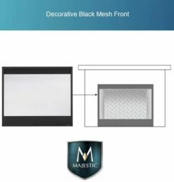 Majestic Meridian Platinum Gas Direct Vent Fireplace - 42" -BBQDIRECT Sales black mesh front