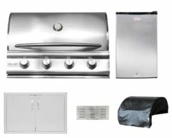 Blaze 5-Piece Outdoor Kitchen Package With BLZ-4LBM Built-In Grill - BLZ-4LBM Package 1