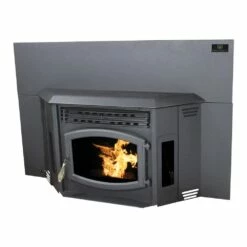 Breckwell Blazer SP24I Pellet Stove With Blower - SP24I - Heats Up To 2200 Square Feet - Open Box -BBQDIRECT Sales blazer angle