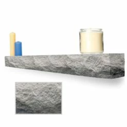 Lexington Hearth Rockface Bluegrass Fog 5â Fireplace Non-Combustible Mantel - KL-5-LH-BG