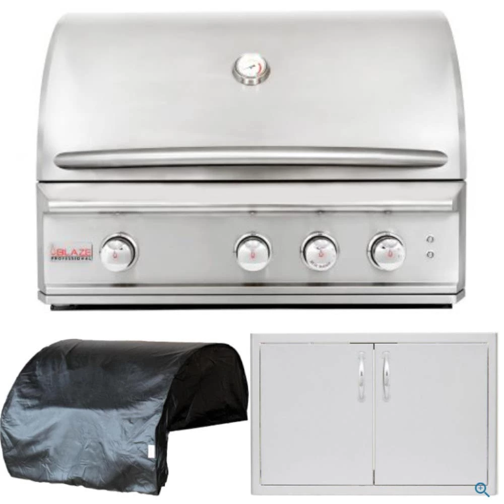 Blaze Professional 3-Piece 34-Inch Gas Outdoor Kitchen Package 3 Blaze Professional 3-Piece 34-Inch Gas Outdoor Kitchen Package