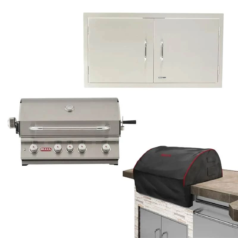Bull 3-Piece Brahma Grill Outdoor Kitchen Package W/ Optional Refrigerator 3 Bull 3-Piece Brahma Grill Outdoor Kitchen Package W/ Optional Refrigerator