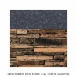 TRÅª 8ft Ready-to-Assemble Kitchen Island - B28011 -BBQDIRECT Sales brown stone steel gray granite