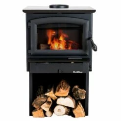 Buck Stove Model 21 Wood Stove With Blower - Heats Up To 1800 Square Feet -BBQDIRECT Sales buckstove model21 black new wood box 3 copy