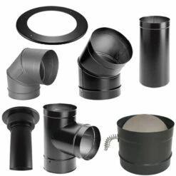 DuraVent 6- Inch Diameter Durablack Single Wall Black Stove Pipe Components