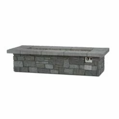 Real Flame Sedona Large Rectangular Propane Fire Pit With Natural Gas Conversion Kit- Gray - C11812LP-GRY -BBQDIRECT Sales c11813lp gry control