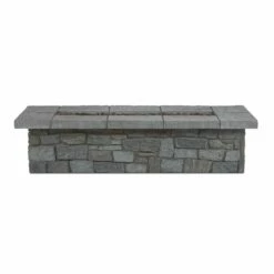 Real Flame Sedona Large Rectangular Propane Fire Pit With Natural Gas Conversion Kit- Gray - C11812LP-GRY -BBQDIRECT Sales c11813lp gry front