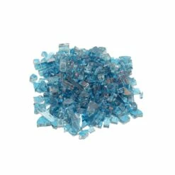 American Fyre Designs Manhattan Outdoor Fireplace -BBQDIRECT Sales caribbean blue glass