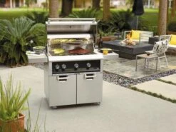 Aspire By Hestan Double Door Tower Cart For 42-Inch Gas Grills - ECD42 -BBQDIRECT Sales cart with grill lifestyle 3