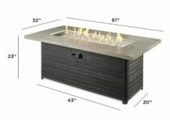 The Outdoor Greatroom Cedar Ridge Gas Fire Table - CR-1242-K -BBQDIRECT Sales cedar ridge dims