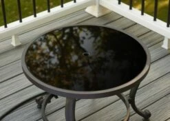 The Outdoor GreatRoom Company 20" Round Black Glass Burner Cover