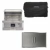 Coyote 3-Piece Outdoor Kitchen Package With 36-Inch Built-In Pellet Grill W/Optional Refrigerator -BBQDIRECT Sales coyote 36 pellet