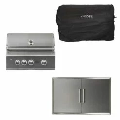 Coyote 3-Piece Outdoor Kitchen Package With 30-Inch S-Series Gas Grill W/ Optional Refrigerator