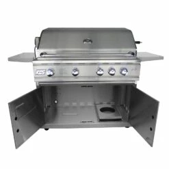 RCS Cutlass Pro 38-Inch Freestanding Gas Grill With Rear Infrared Burner & Blue LED Lights - RON38A/RONKC/RON38ALP -BBQDIRECT Sales cutlass pro 38 inch freestanding ron38a ronkc open copy
