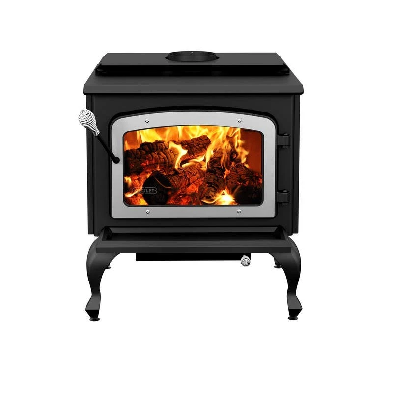 Drolet Escape 1800 - On Legs & Brushed Nickel Door Large Wood Burning Stove - Heats Up To 2100 Square Feet 3 Drolet Escape 1800 - On Legs & Brushed Nickel Door Large Wood Burning Stove - Heats Up To 2100 Square Feet