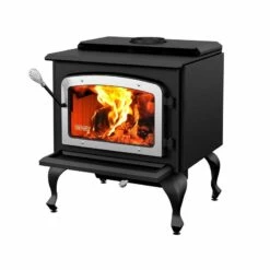 Drolet Escape 1800 - On Legs & Brushed Nickel Door Large Wood Burning Stove - Heats Up To 2100 Square Feet 11 Drolet Escape 1800 - On Legs & Brushed Nickel Door Large Wood Burning Stove - Heats Up To 2100 Square Feet -BBQDIRECT Sales db03112 4
