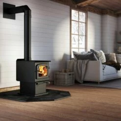 Drolet Escape Small Wood Burning Stove - Heats Up To 1200 Square Feet -BBQDIRECT Sales db03182 escape 1200 h