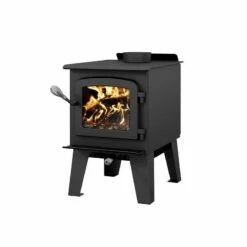 Drolet Spark Small Wood Burning Stove - Heats Up To 1200 Square Feet -BBQDIRECT Sales db03401 spark ii right
