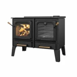 Drolet Chic-Choc Large Wood Burning Cook Stove - DB04820 -BBQDIRECT Sales db04820 chic choc right 1