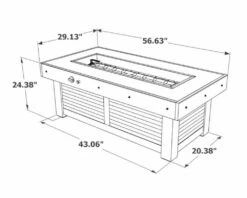 The Outdoor Greatroom Denali Brew Linear Gas Fire Pit Table - DENBR-1242 17 The Outdoor Greatroom Denali Brew Linear Gas Fire Pit Table - DENBR-1242 -BBQDIRECT Sales denali brew 6