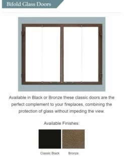 Majestic Glass Bi-fold Door - Black - Ashland 36 Inch