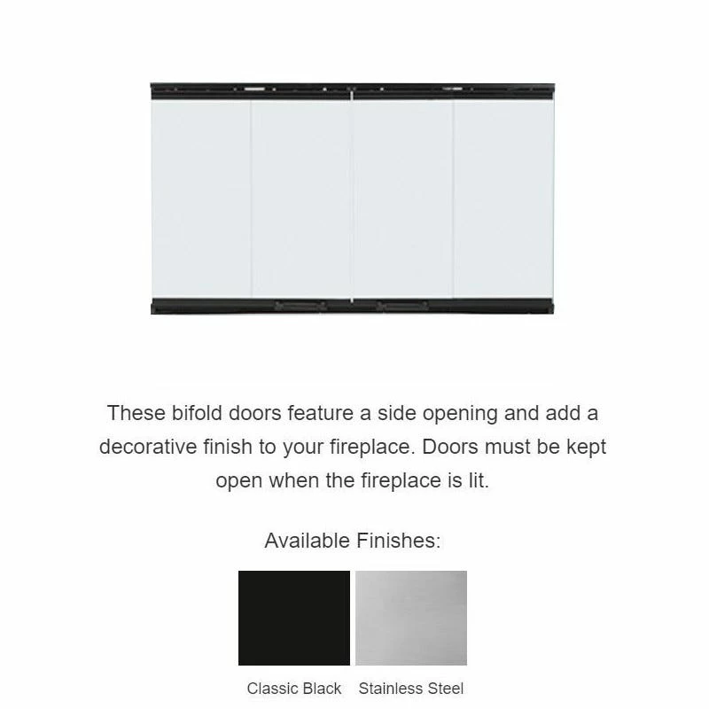 Majestic Original Bi-fold Glass Doors With Black Trim - For Sovereign 42 Inch 4 Majestic Original Bi-fold Glass Doors With Black Trim - For Sovereign 42 Inch - Image 2