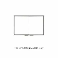 MAJESTIC Gasketed Glass Door Cabinet Style Black - Not For Use On Radiant Fireplaces (Circulating Models Only)