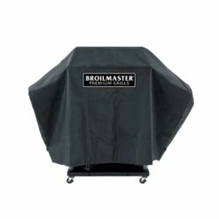Broilmaster Full Length Premium Grill Cover For P, H, R, And T Series Grills On Cart With Two Side Shelves - DPA110