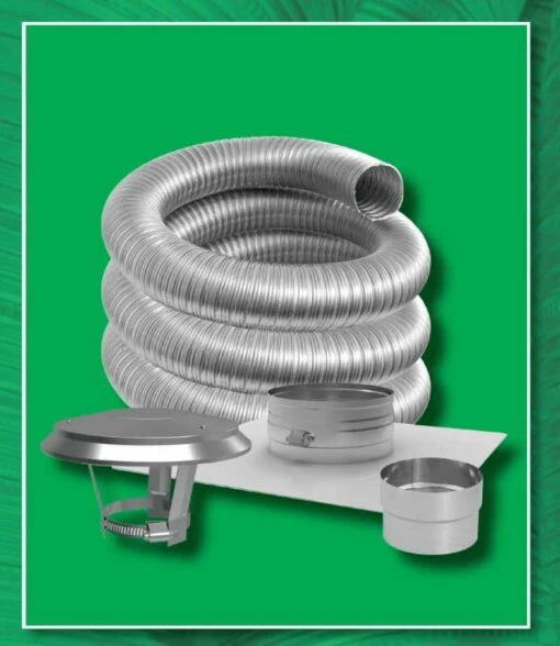 DuraFlex Basic 4" Kit W/ Increaser Tee With Clean-Out Tee Cap - 30' - 4DF304-30K / 4PVP-T31 4 DuraFlex Basic 4" Kit W/ Increaser Tee With Clean-Out Tee Cap - 30' - 4DF304-30K / 4PVP-T31 -BBQDIRECT Sales duarvent flex kits pic2 1 1 1