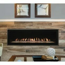 Empire Boulevard 60 Inch Direct-Vent Linear Contemporary Fireplace With Glass - DVLL60BP90