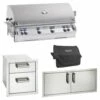 Fire Magic 3-Piece Echelon Diamond 1060i 48-Inch Gas Outdoor Kitchen Package W/ Optional Refrigerator -BBQDIRECT Sales e1060i 8ea 53802sc 3648f 53938sc package image