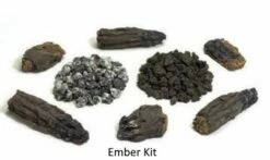 Empire Vent-Free Super Charred Oak Ceramic Fiber Log Set 30 Inch -BBQDIRECT Sales empire vf logs ember kit