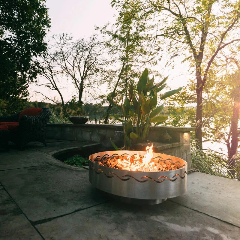 Fire Pit Art 30-Inch Gas Fire Pit - Fire Surfer 3 Fire Pit Art 30-Inch Gas Fire Pit - Fire Surfer