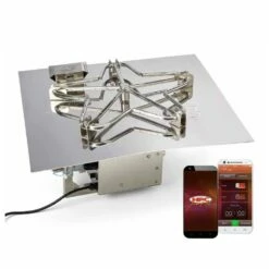 HPC 30-Inch Electronic Ignition Square Flat Pan Burner Kit - 30FSSEI-SQ