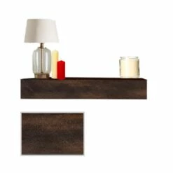 Lexington Hearth Flat Sawn Beam Maduro 5â Fireplace Non-Combustible Mantel - FS-5-LH-MD -BBQDIRECT Sales flatswan maduro center 1