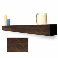 Lexington Hearth Flat Sawn Beam Maduro 6â Fireplace Non-Combustible Mantel - FS-6-LH-MD